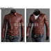 New! Leather Long Sleeves Biker Jacket for Men